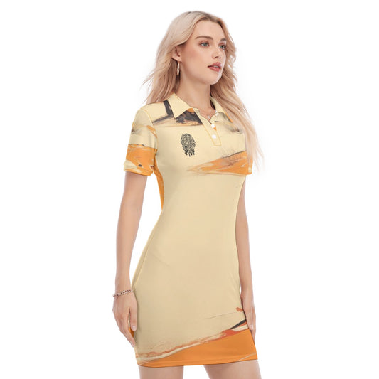 Place Your Print Women's Polo Collar Dress