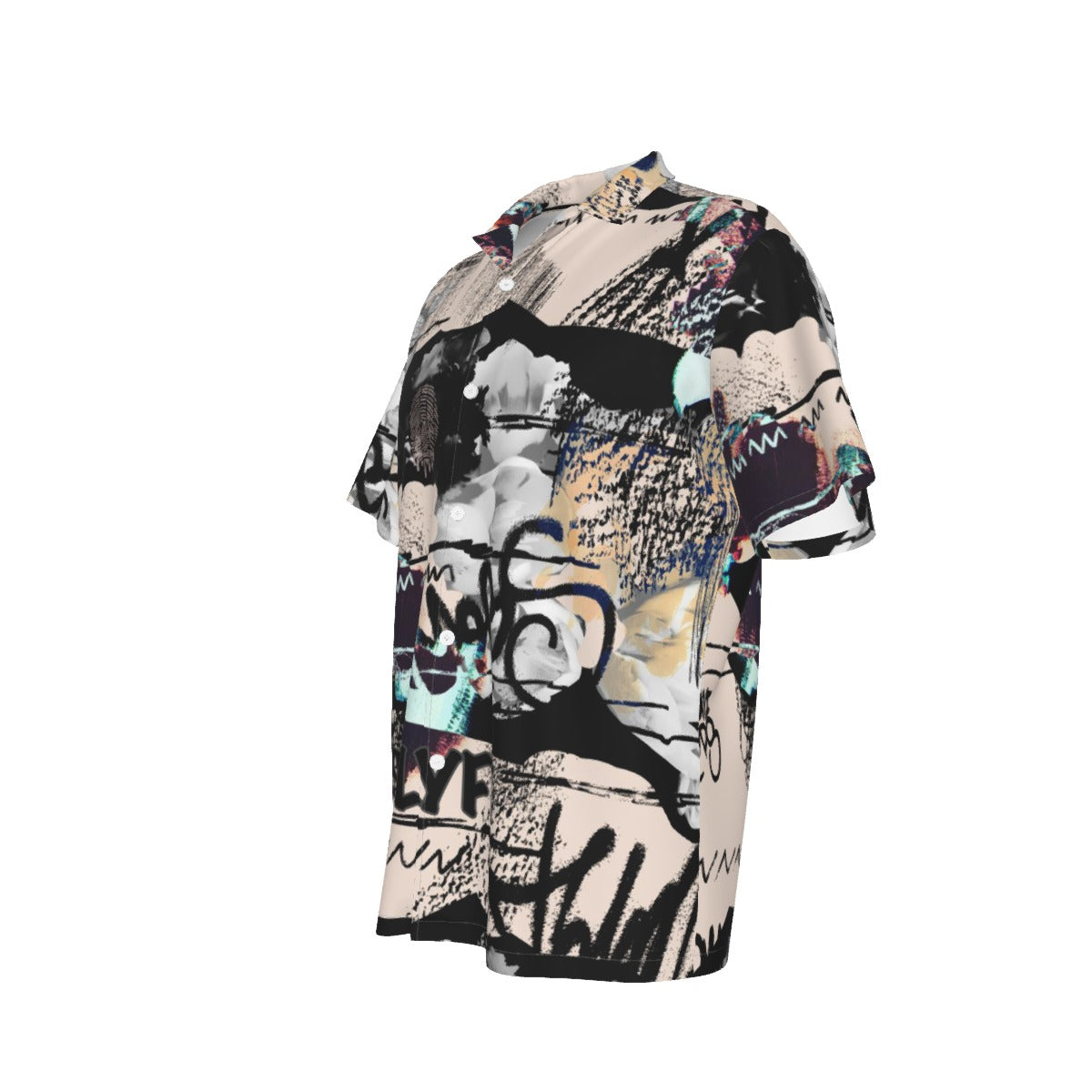 Place Your Print Men's Hawaiian Shirt With Button Closure