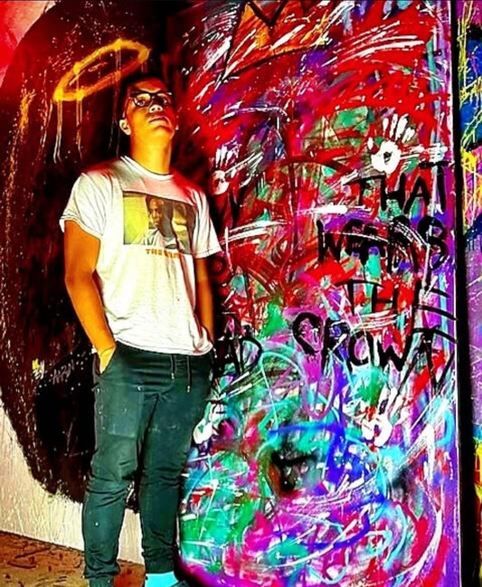 "Golden Jag" By Isaiah Fallon 16x20 inch Spray paint and Acrylic 2026