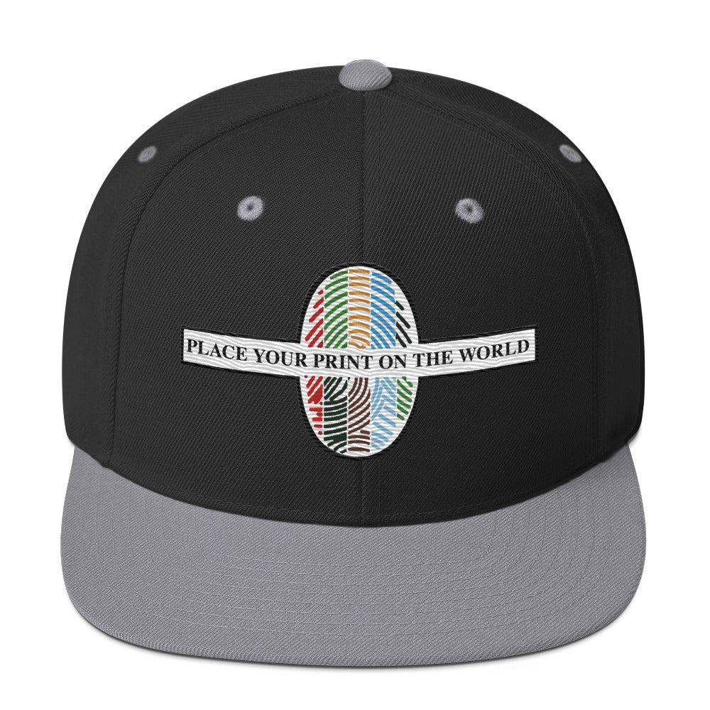 Place Your Print On The World Snapback Hat