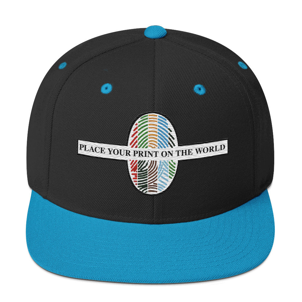 Place Your Print On The World Snapback Hat