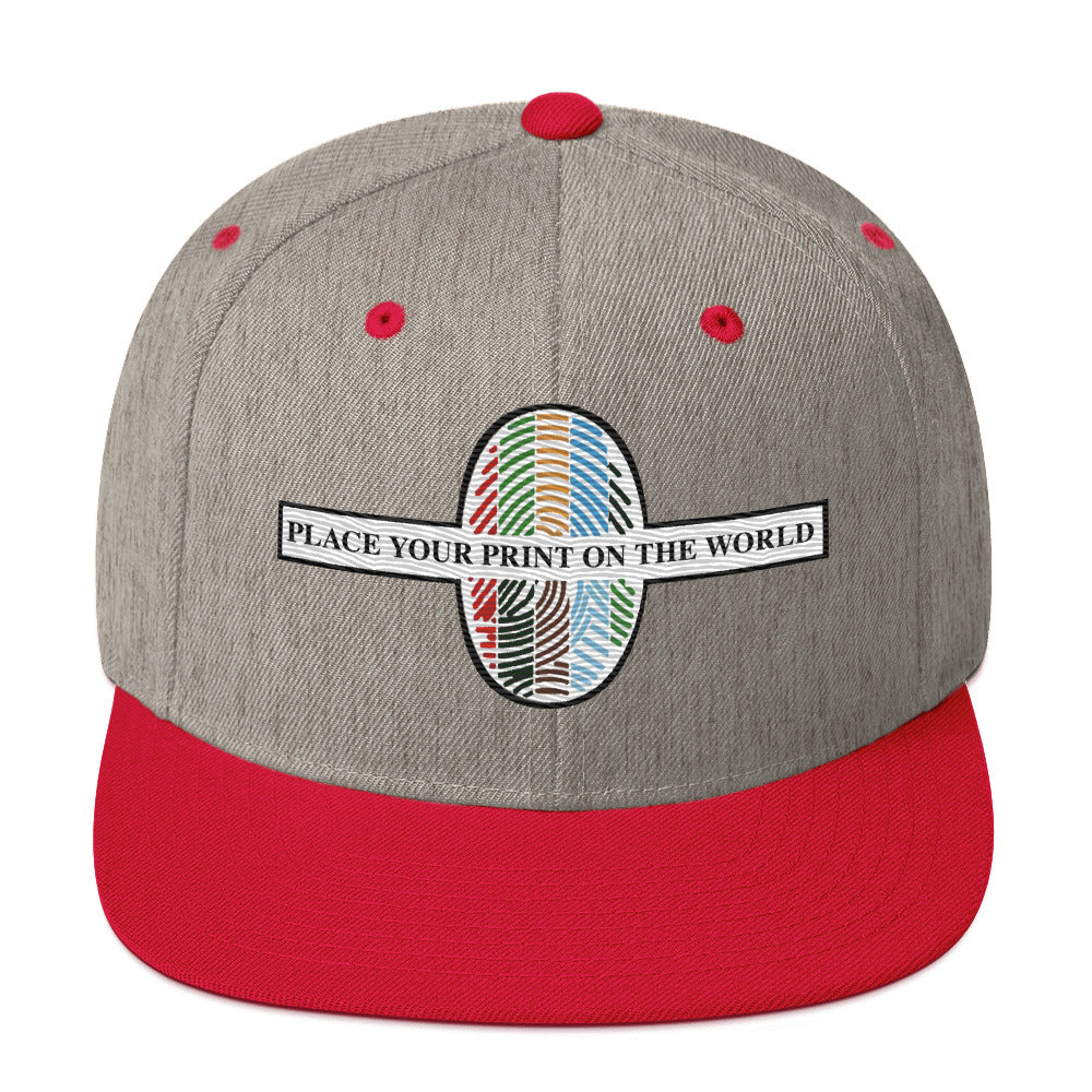 Place Your Print On The World Snapback Hat