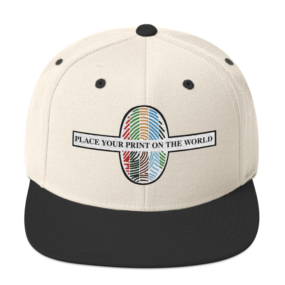 Place Your Print On The World Snapback Hat