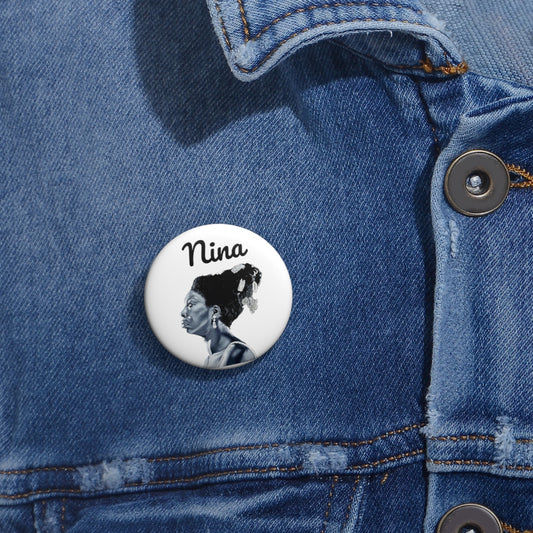 NINA SIMONE Custom Pin Button