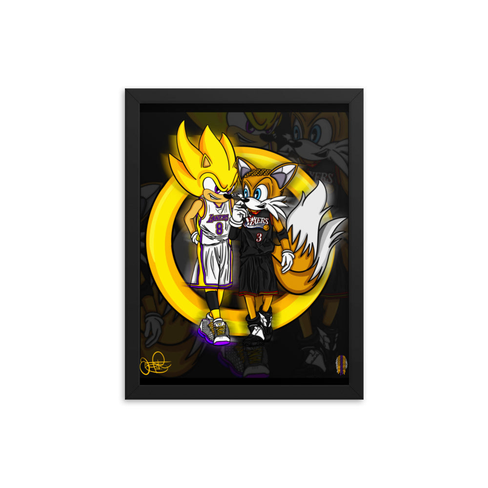 KOBE vs IVERSON Framed poster