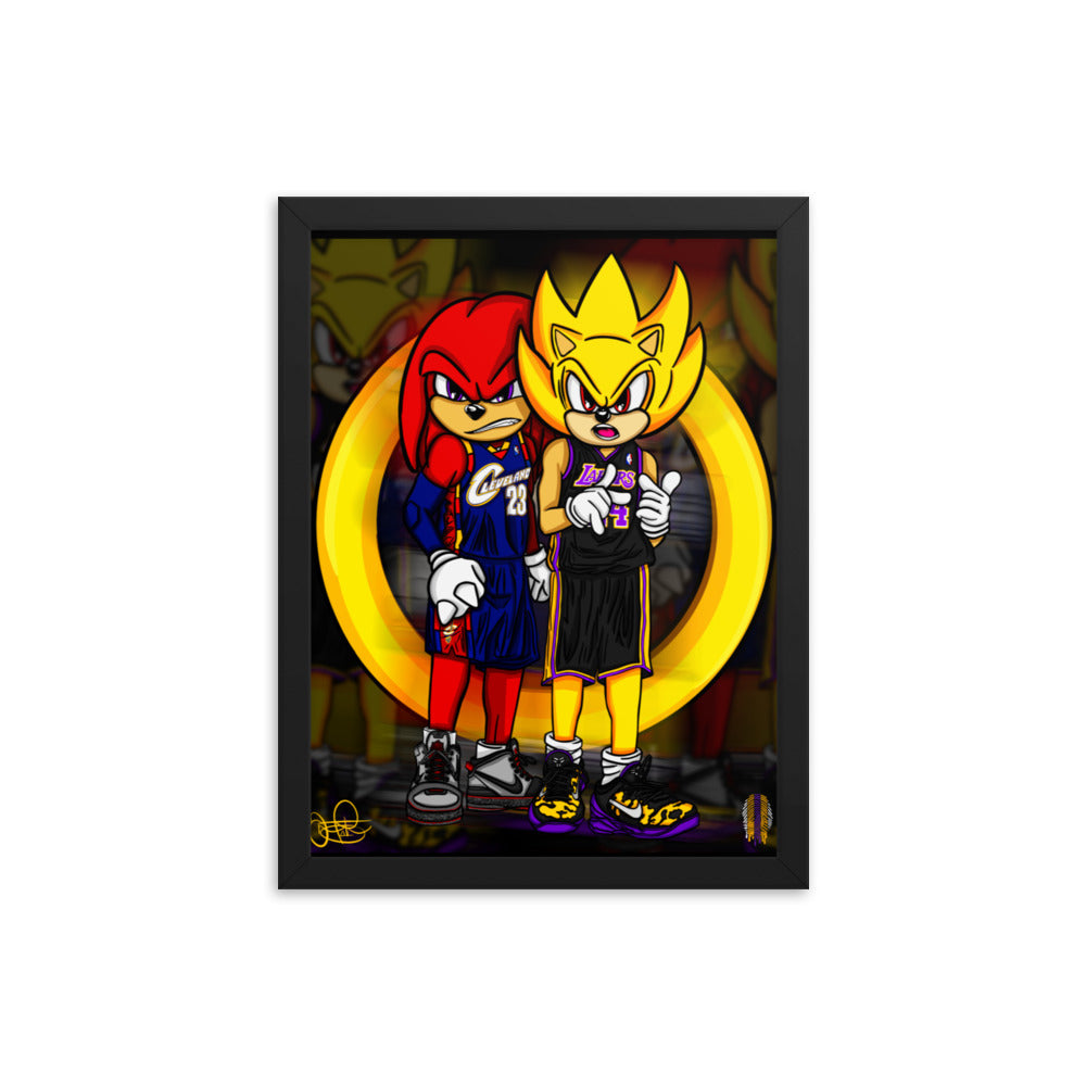 KOBE vs LeBRON Framed poster