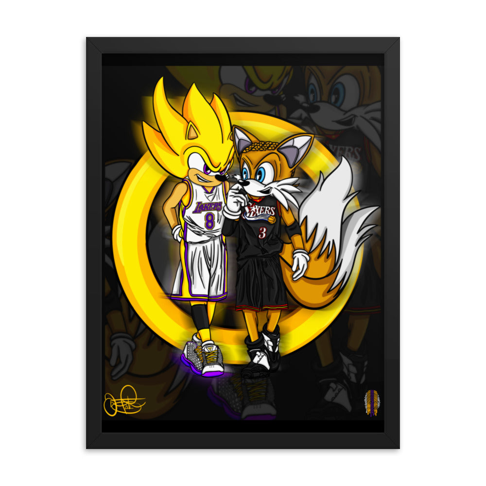 KOBE vs IVERSON Framed poster