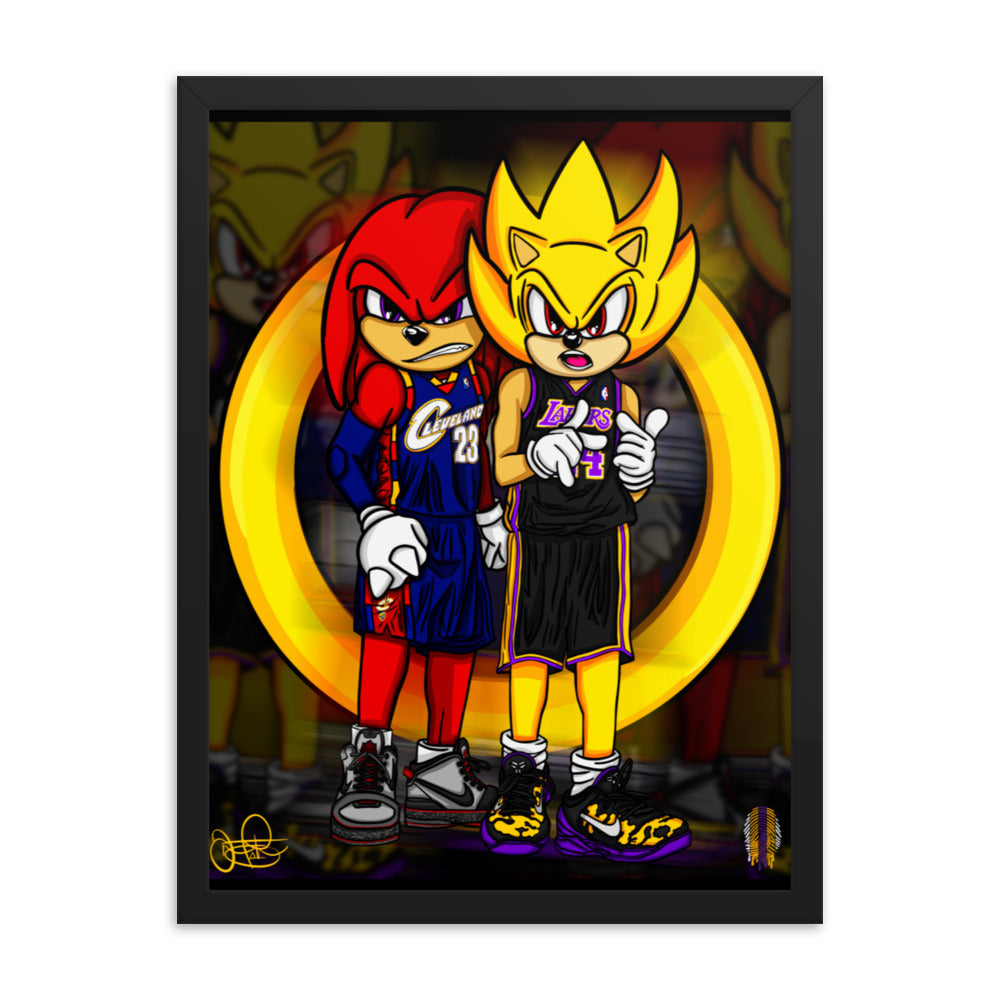 KOBE vs LeBRON Framed poster