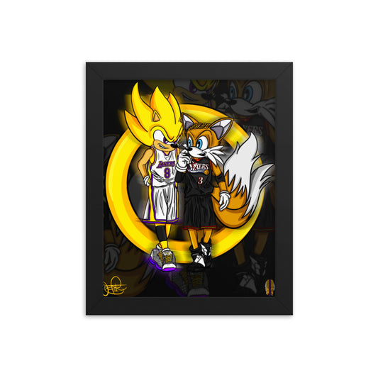 KOBE vs IVERSON Framed poster