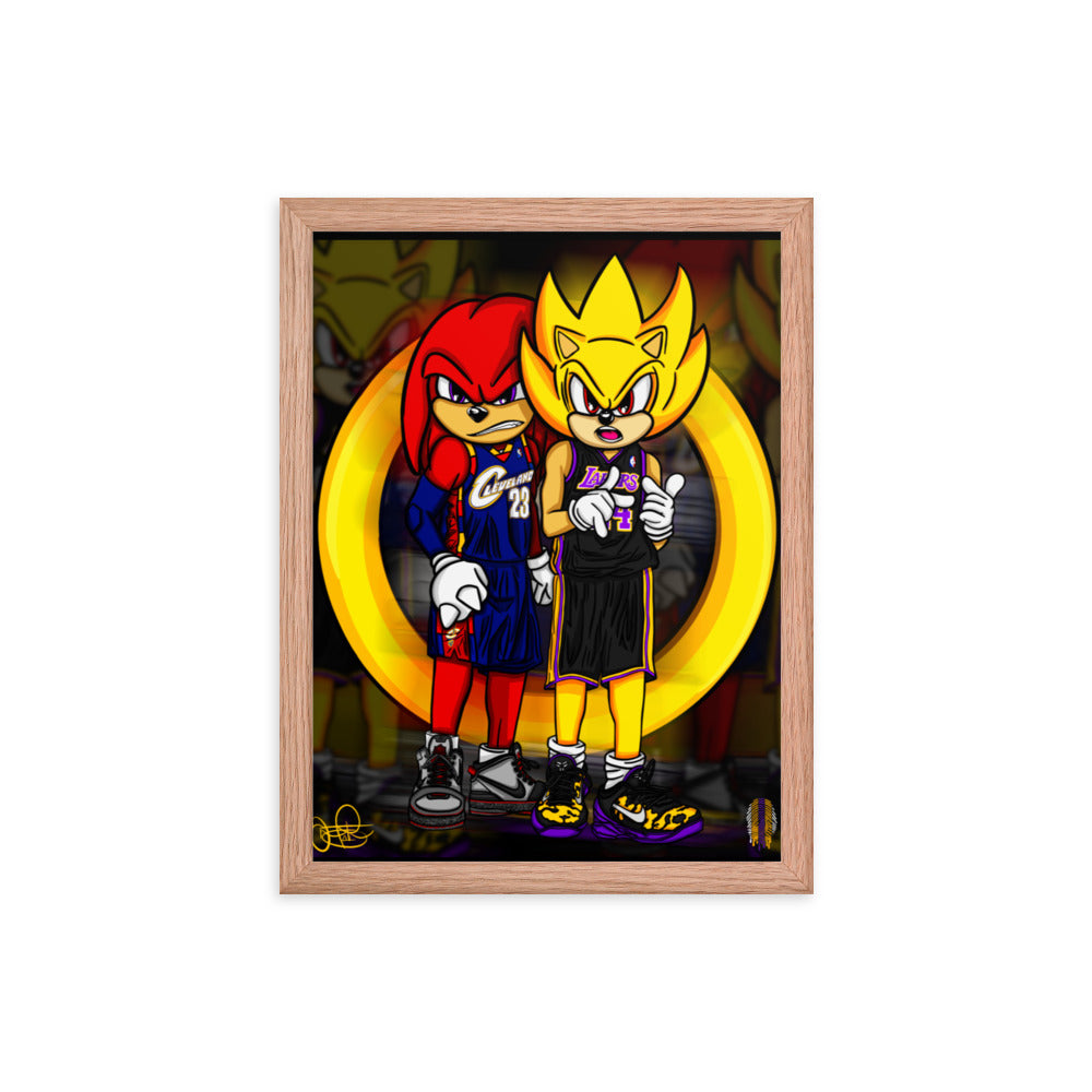 KOBE vs LeBRON Framed poster