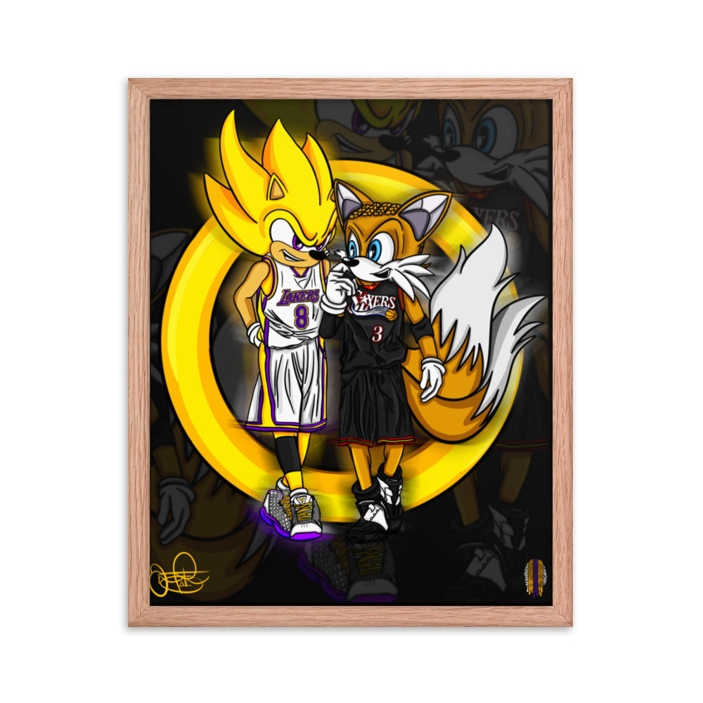 KOBE vs IVERSON Framed poster