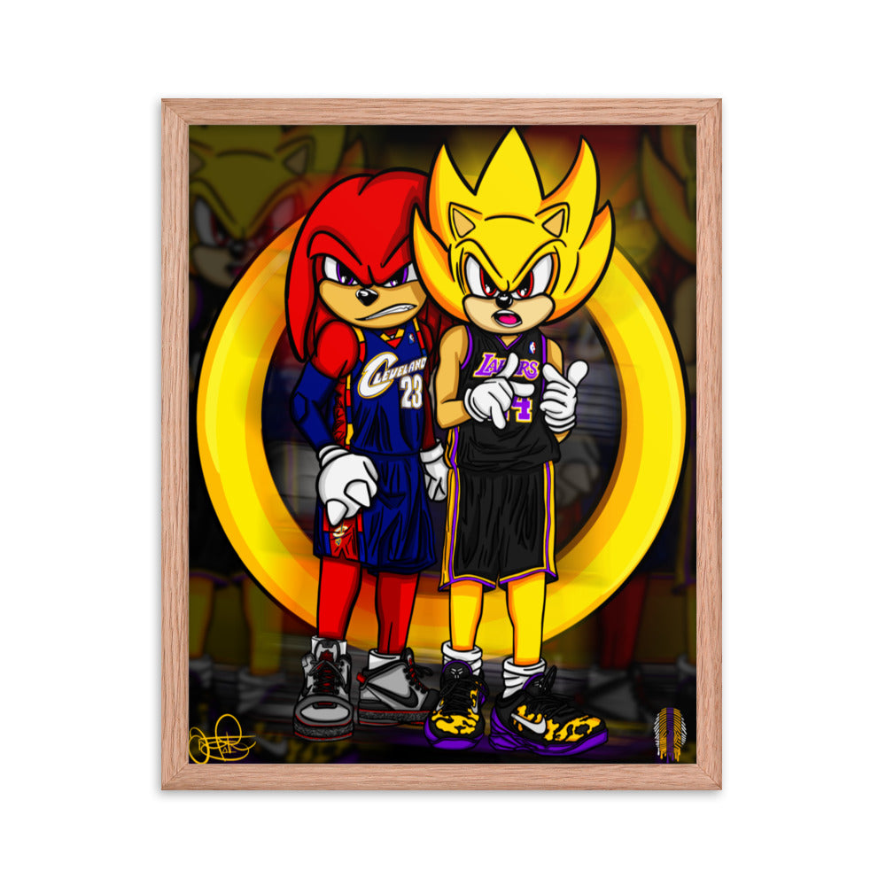 KOBE vs LeBRON Framed poster