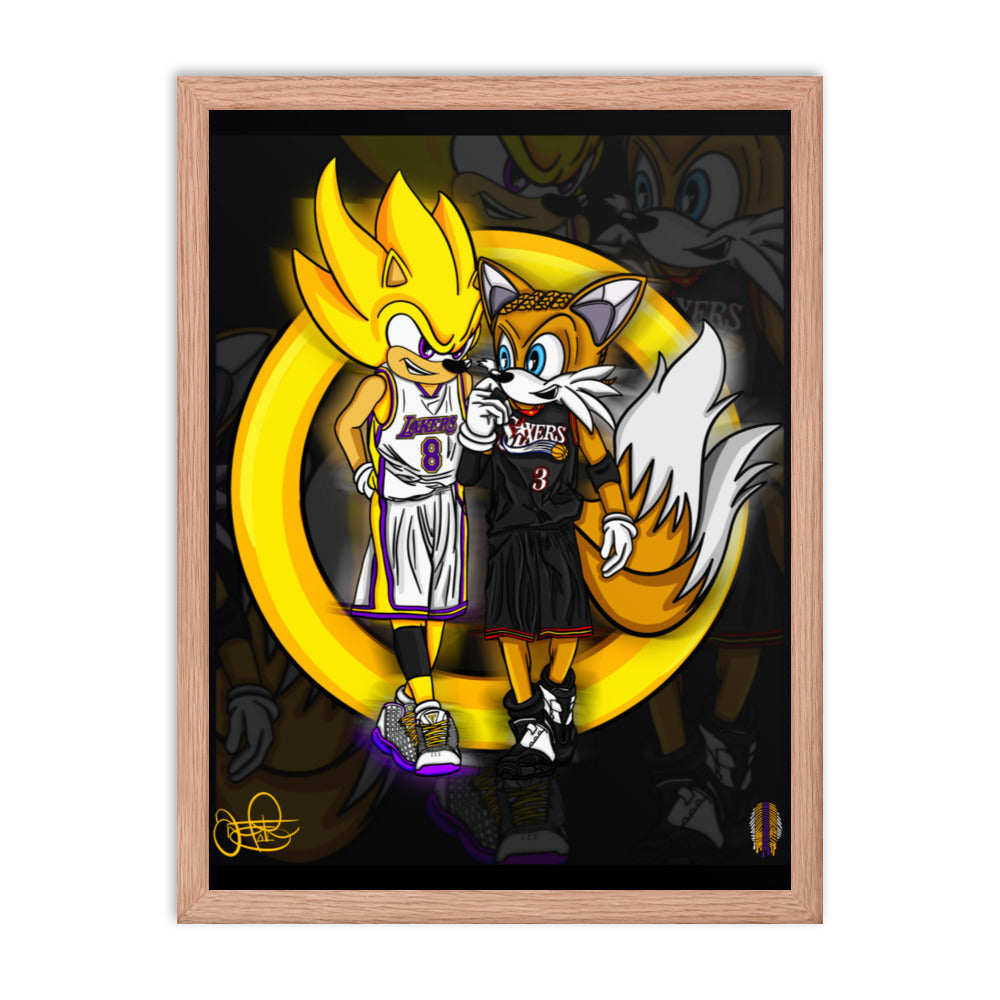 KOBE vs IVERSON Framed poster