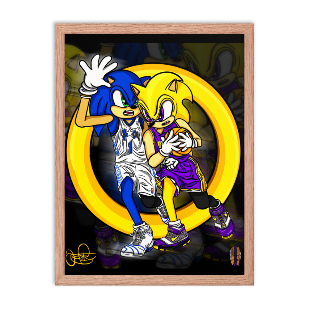 KOBE vs TMAC Framed poster