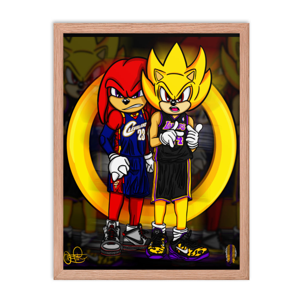 KOBE vs LeBRON Framed poster