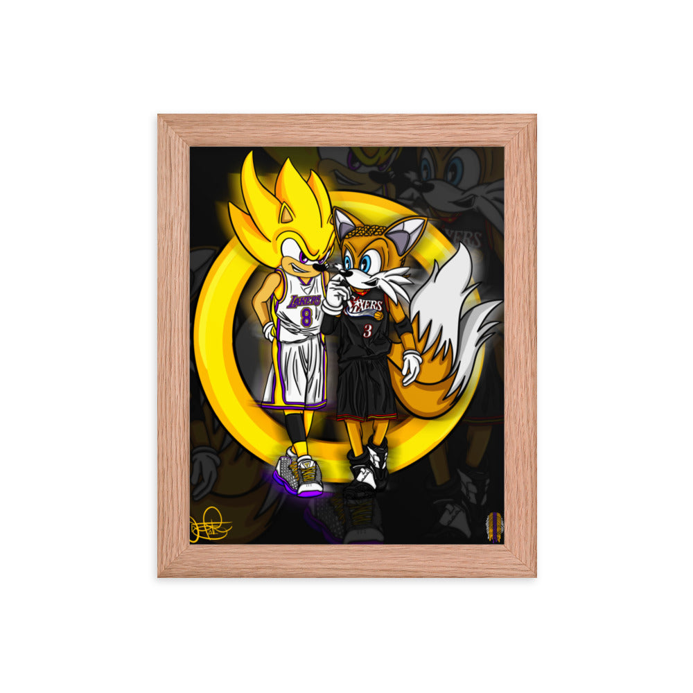 KOBE vs IVERSON Framed poster