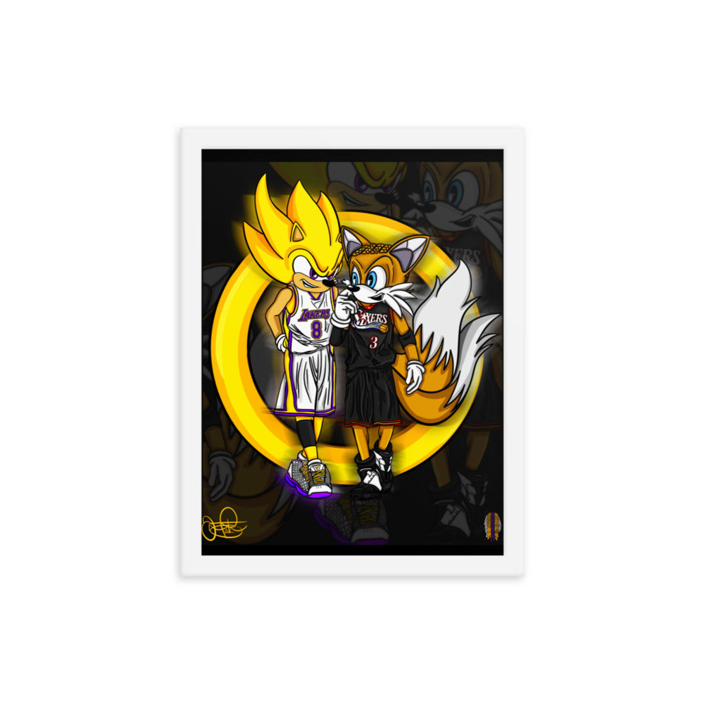KOBE vs IVERSON Framed poster