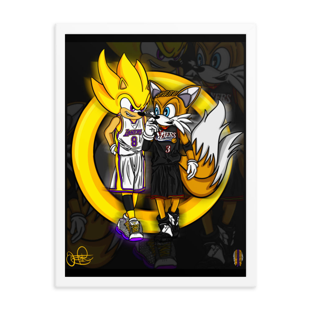 KOBE vs IVERSON Framed poster