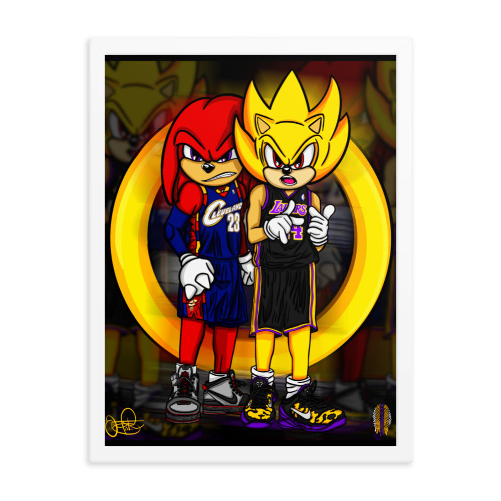 KOBE vs LeBRON Framed poster