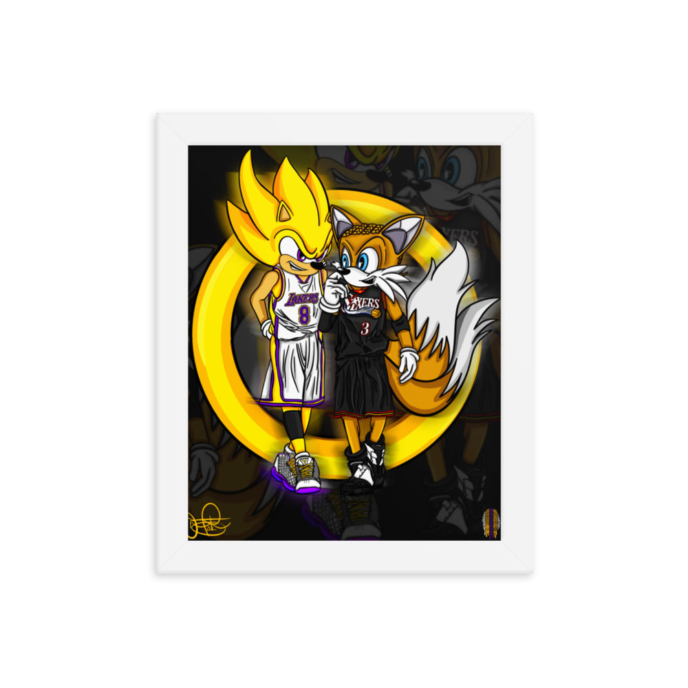 KOBE vs IVERSON Framed poster
