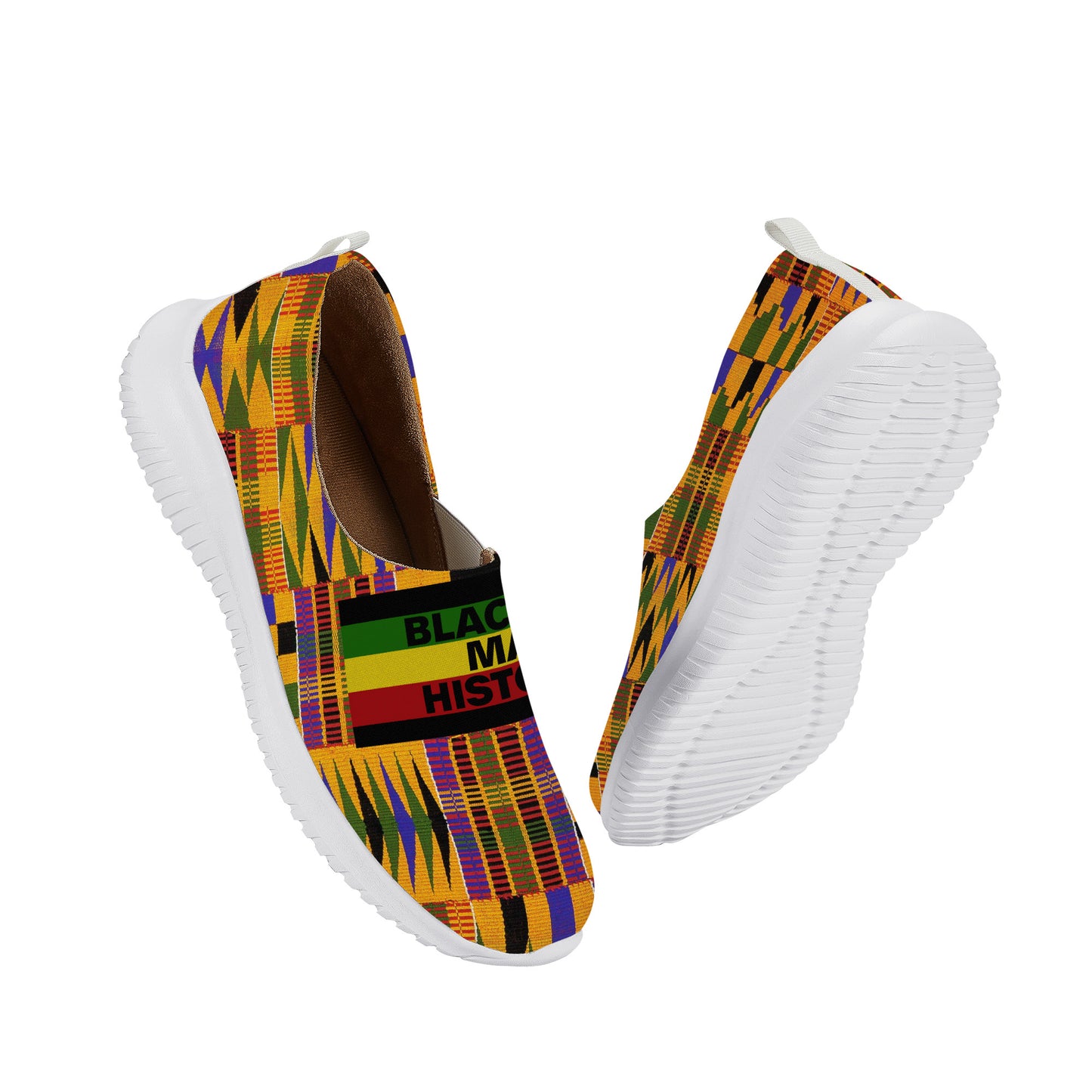 Black Make History Kente Women's Slip On Shoe | Women Sneakers