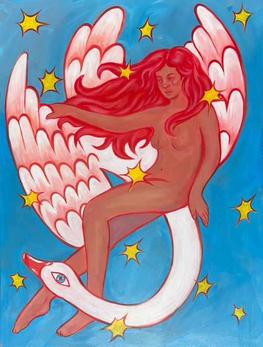 "Take My Wing and I Will Guide You Home" By: Keila Elisabeth Smith Acrylic on Canvas 30x40" 2026