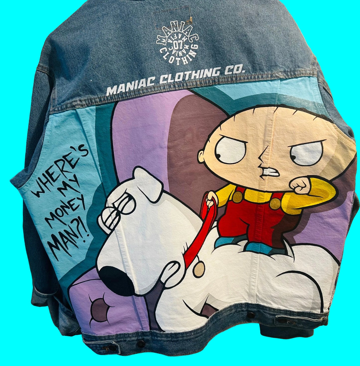 Brian and Stewie “Family Guy” Denim Jacket By Tim Marley
