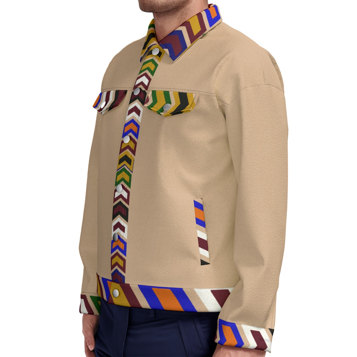 Place Your Print On The World Unisex Lapel Jacket