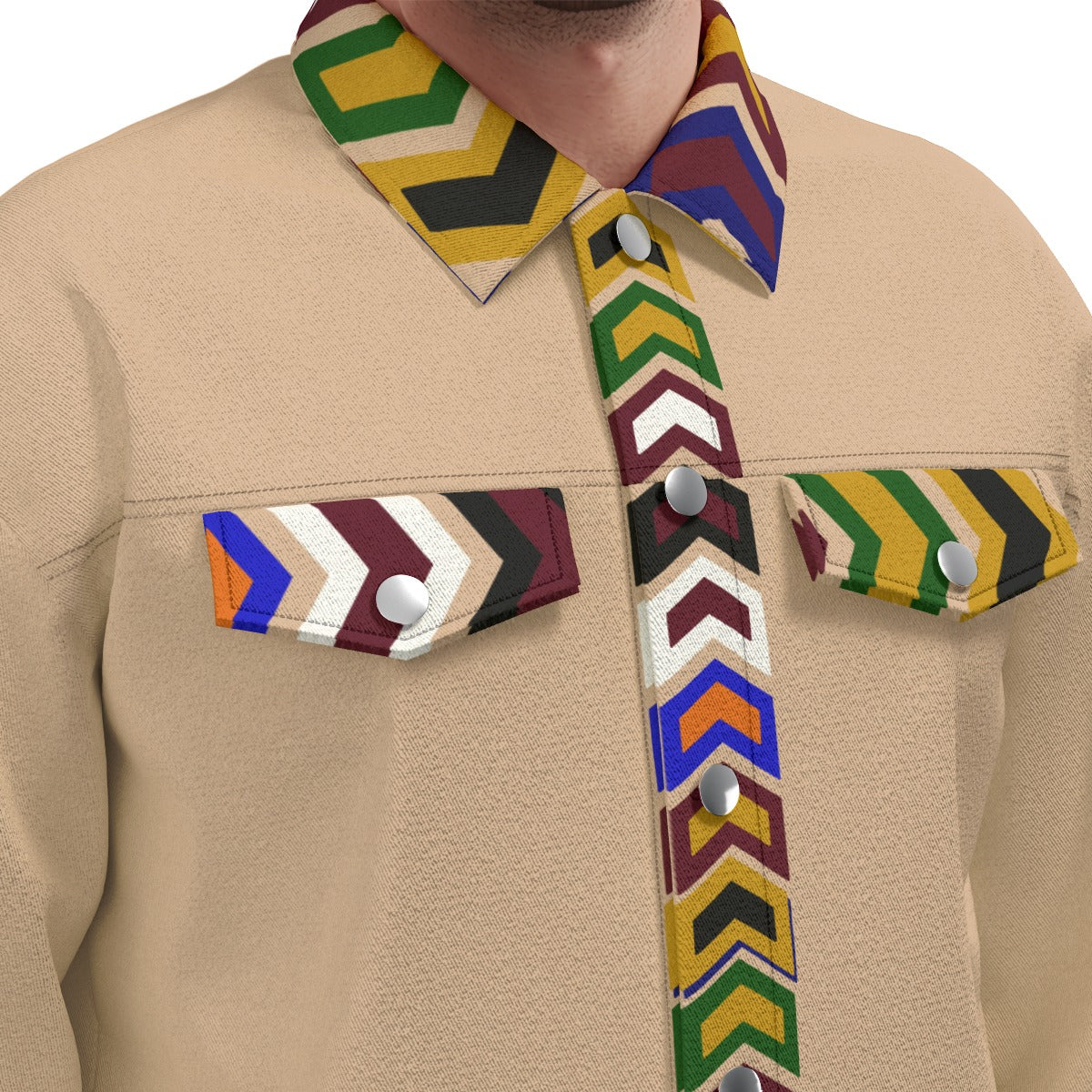 Place Your Print On The World Unisex Lapel Jacket
