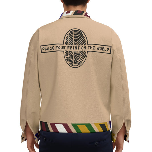 Place Your Print On The World Unisex Lapel Jacket