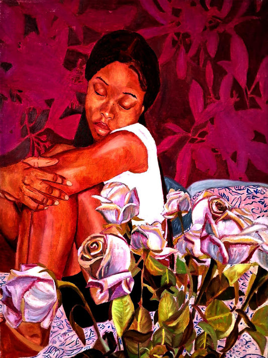 Untitled Beauty Vol. 3 By Brianna Pearson Size: 12 x 12 in. Oil paint on canvas