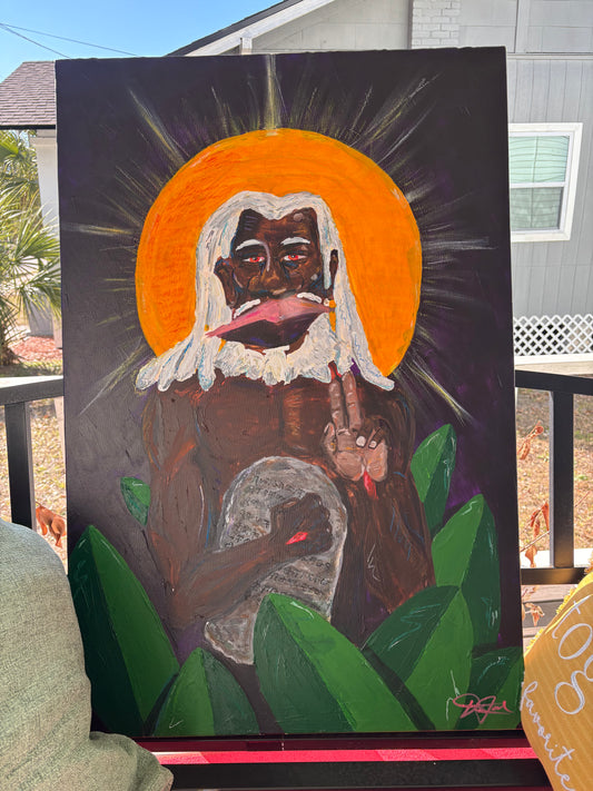 “The Tree of Life”  By Dominique Tull 24 x 36  Acrylic & Pastels on Canvas