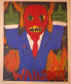 “Burning Greed” 16x20 Acrylic 2018 By SonYe