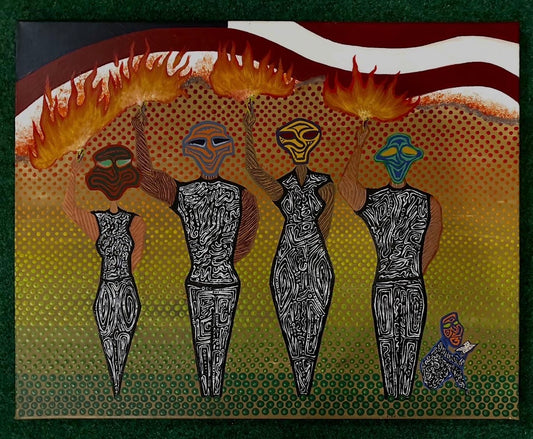 “We The People.” By: Sawyer OG Marchetti 14x24 Acrylic x Oil 2026