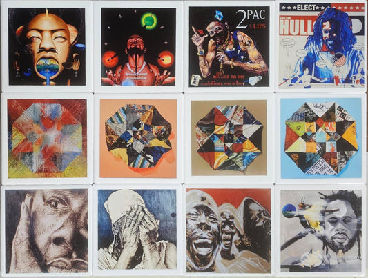 "Deepressionist coasters" . (Set of 12) By: Overstreet Ducasse