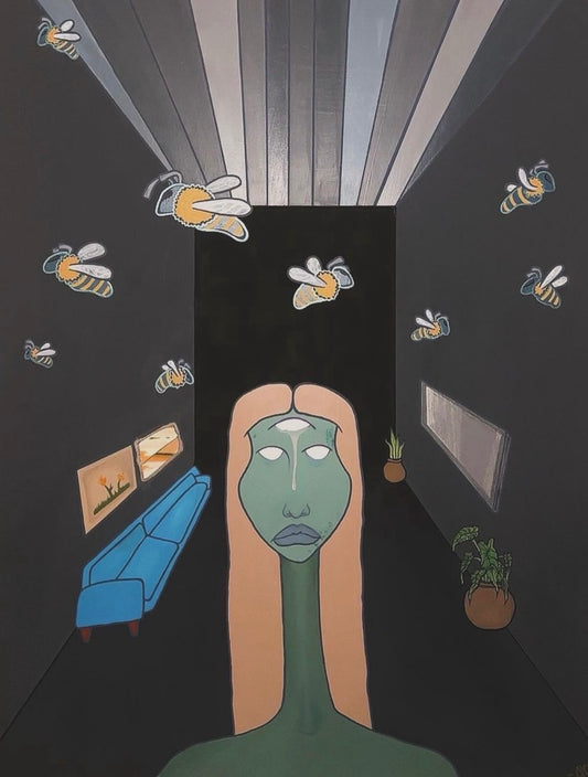 “Plan C, the power of the first choice & the third option.” By 'Sawyer OG Marchetti' 47x36 Mixed Medium