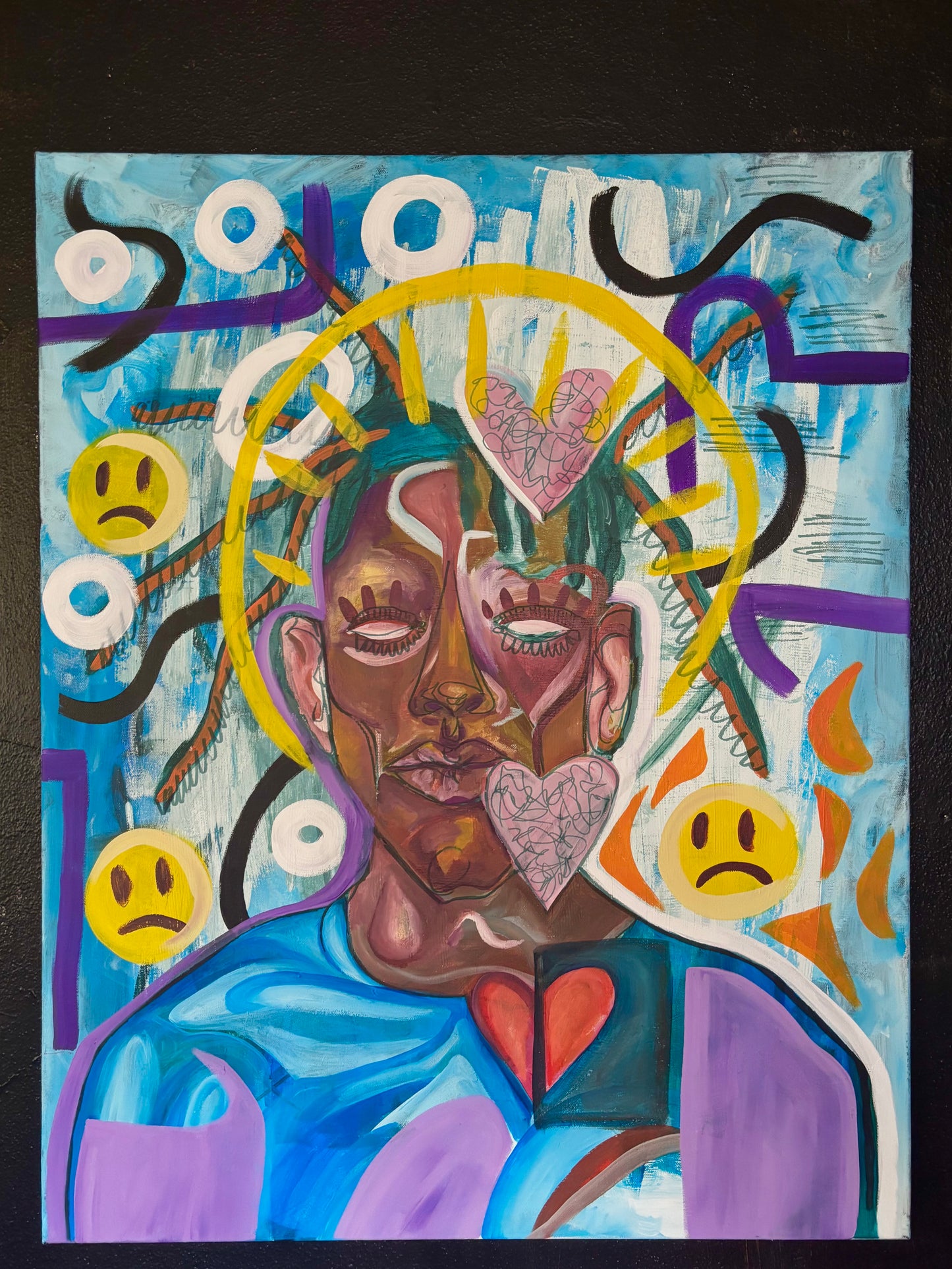 "Untitled" 24 x 36  Acrylic 2026 By Julissa Marie