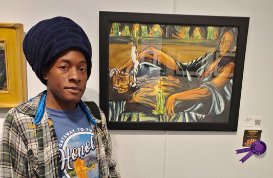 'Celebrate the Phoenix' 18x24 , watercolor & ink, 2024 By 'Animus'