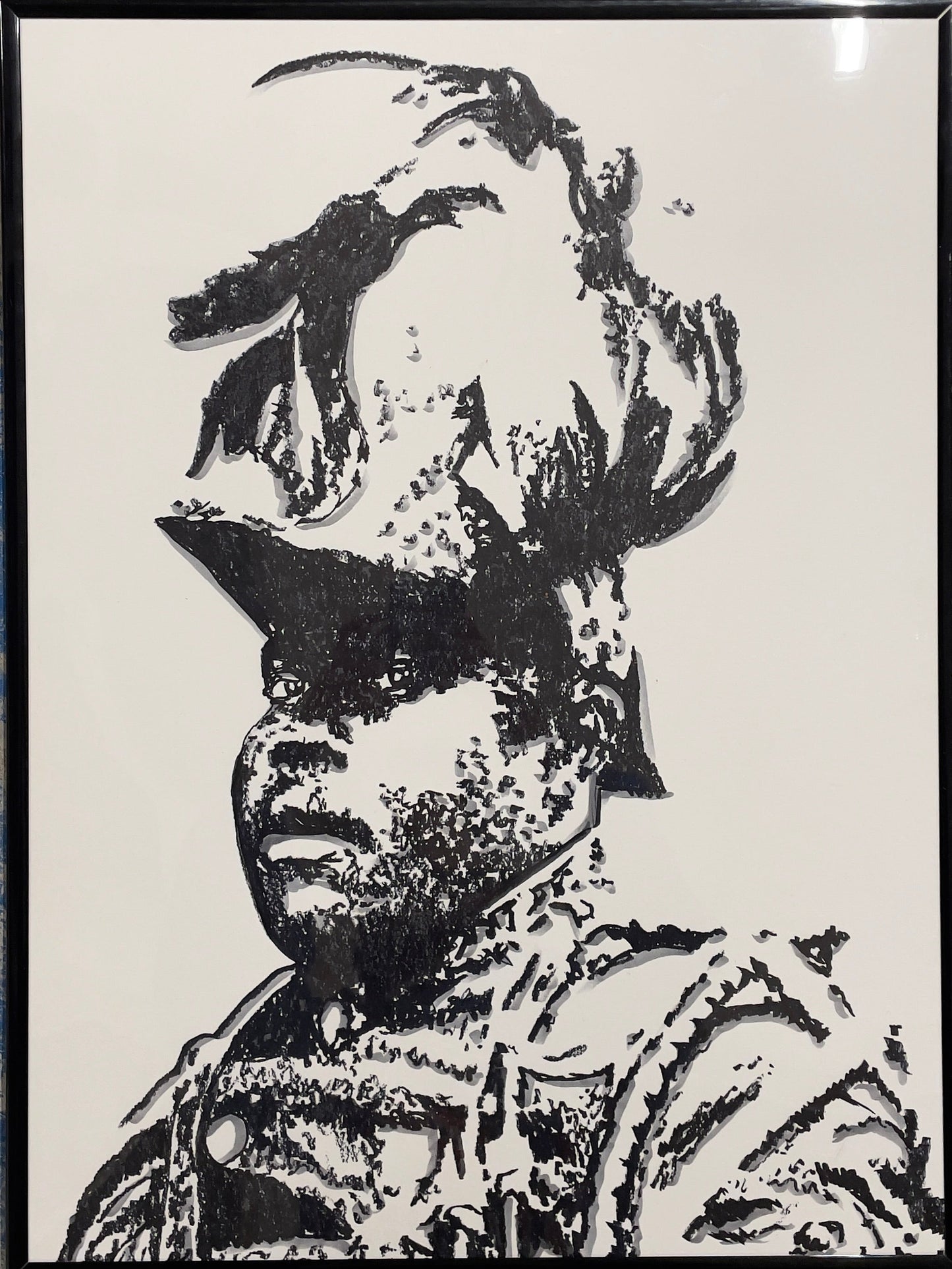 'Marcus Garvey' 18x24 framed made with alcohol marker By Victor 'Metamorphvic' Alexander