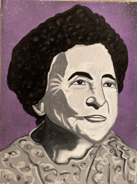 'Eartha MM White' 18x24 canvas in oil pastel and acrylic By Victor 'Metamorphvic' Alexander