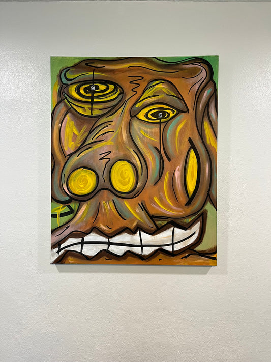 Monster #1 , 24x30, Mixed Media By Grody