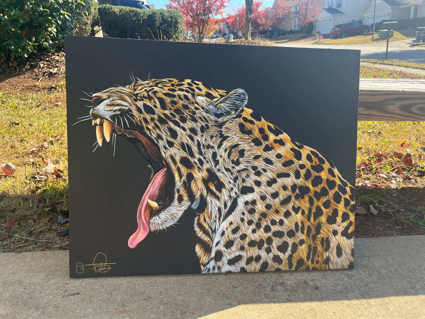 "Jaguar" 22 x 28 Painting by Jamar "Nova One" Poston