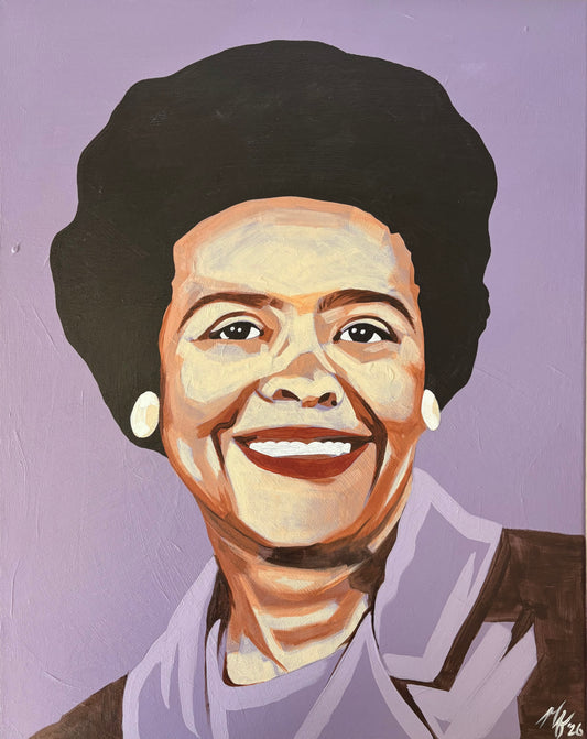 Purple with Fro “Mary Singleton” By Myah 'MyahnArt' Freeman 2026 Acrylic on canvas 16x20
