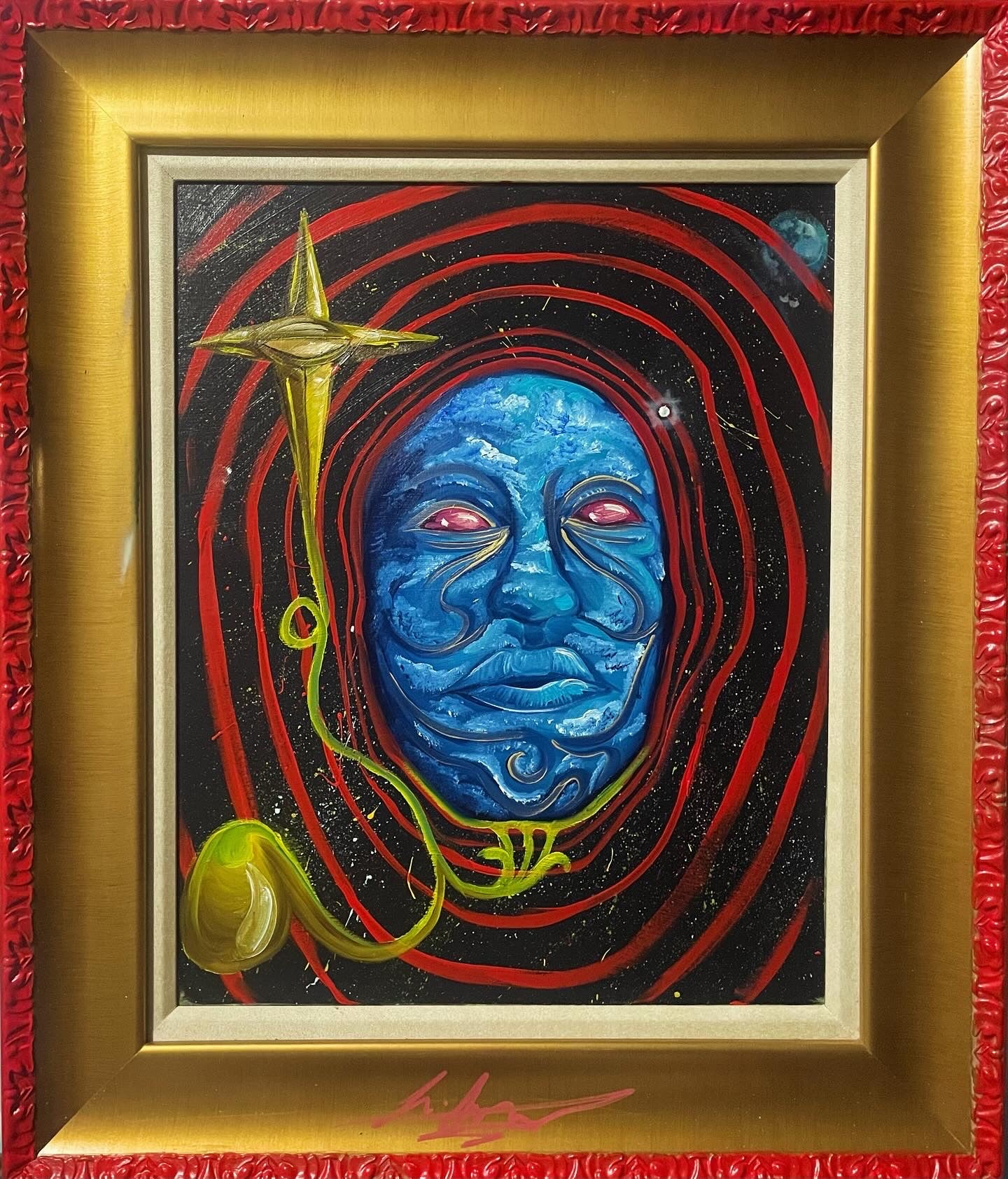 Untitled  Oil and Acrylic on Canvas  27”x23” 2025 by Levar Allen