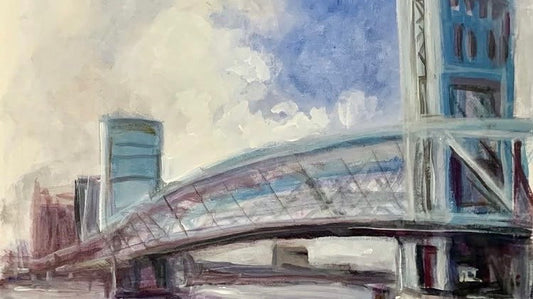 'Main Street Bridge' - Jacksonville Views Series - 9"x12" Acrylic on Canvas