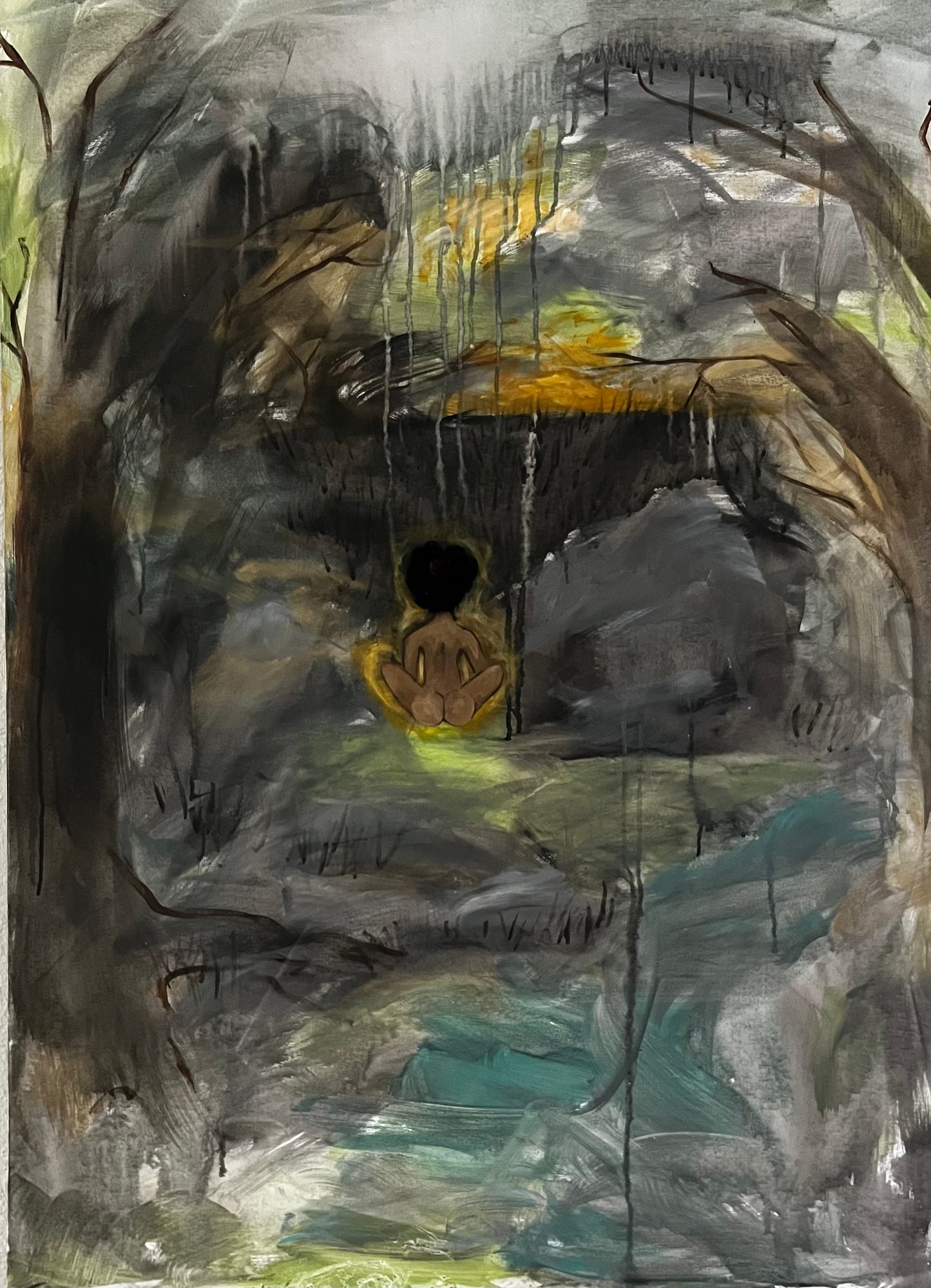 'Blurred Vision' 48x36 Painting By: Tierra Scott Tee