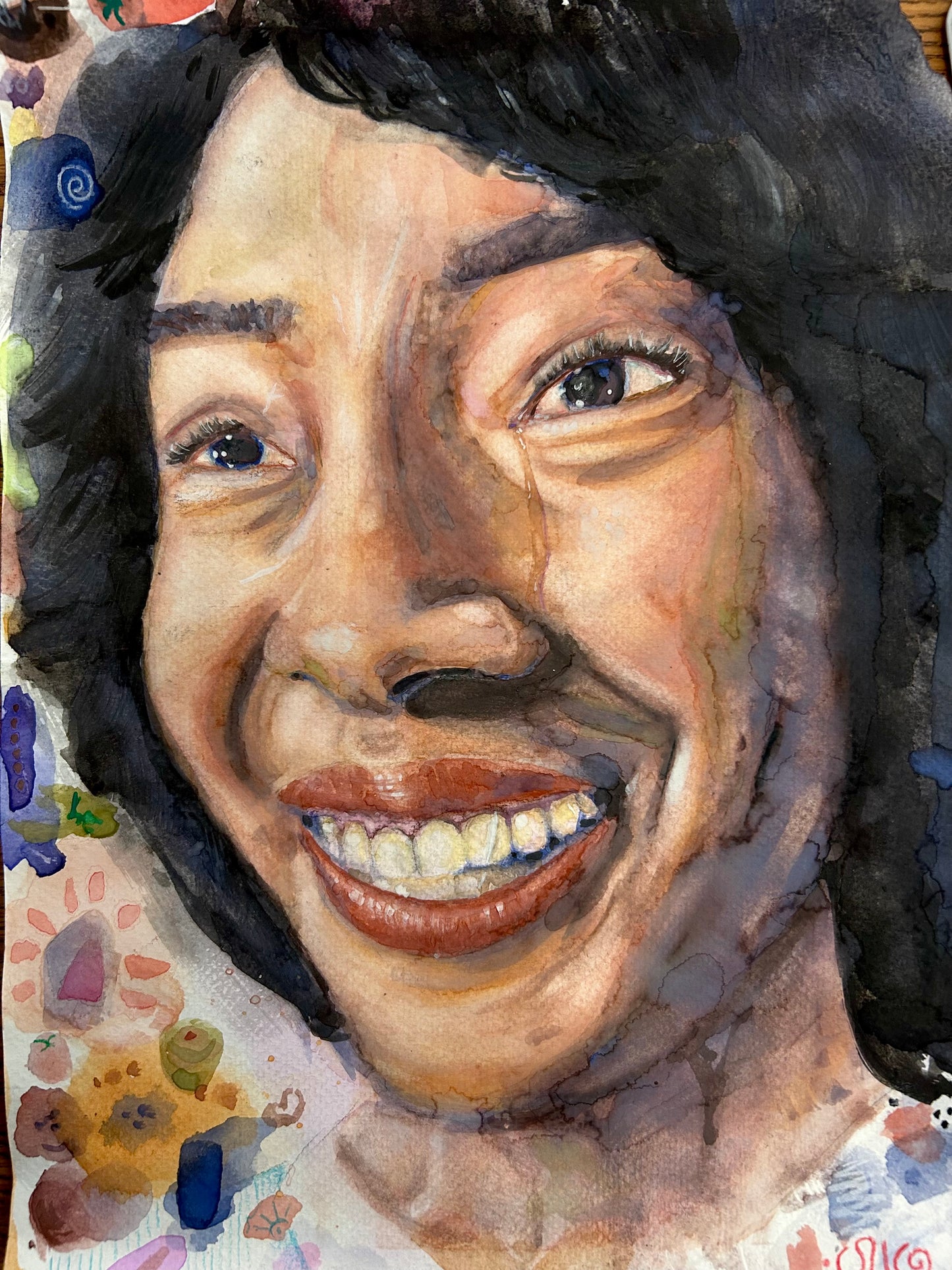 Portrait of Betty Gabriel in ‘Get Out’  By Shako 9x12, watercolor 2026