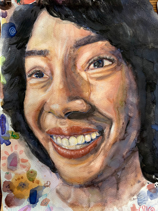 Portrait of Betty Gabriel in ‘Get Out’  By Shako 9x12, watercolor 2026