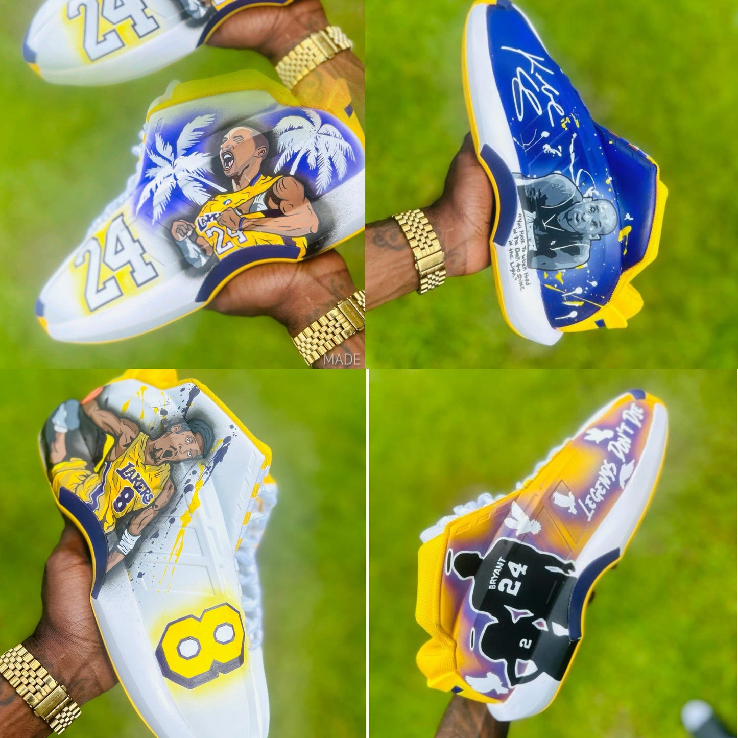 Custom Painted Kobe Bryant Adidas Crazy 1 By Tim Marley