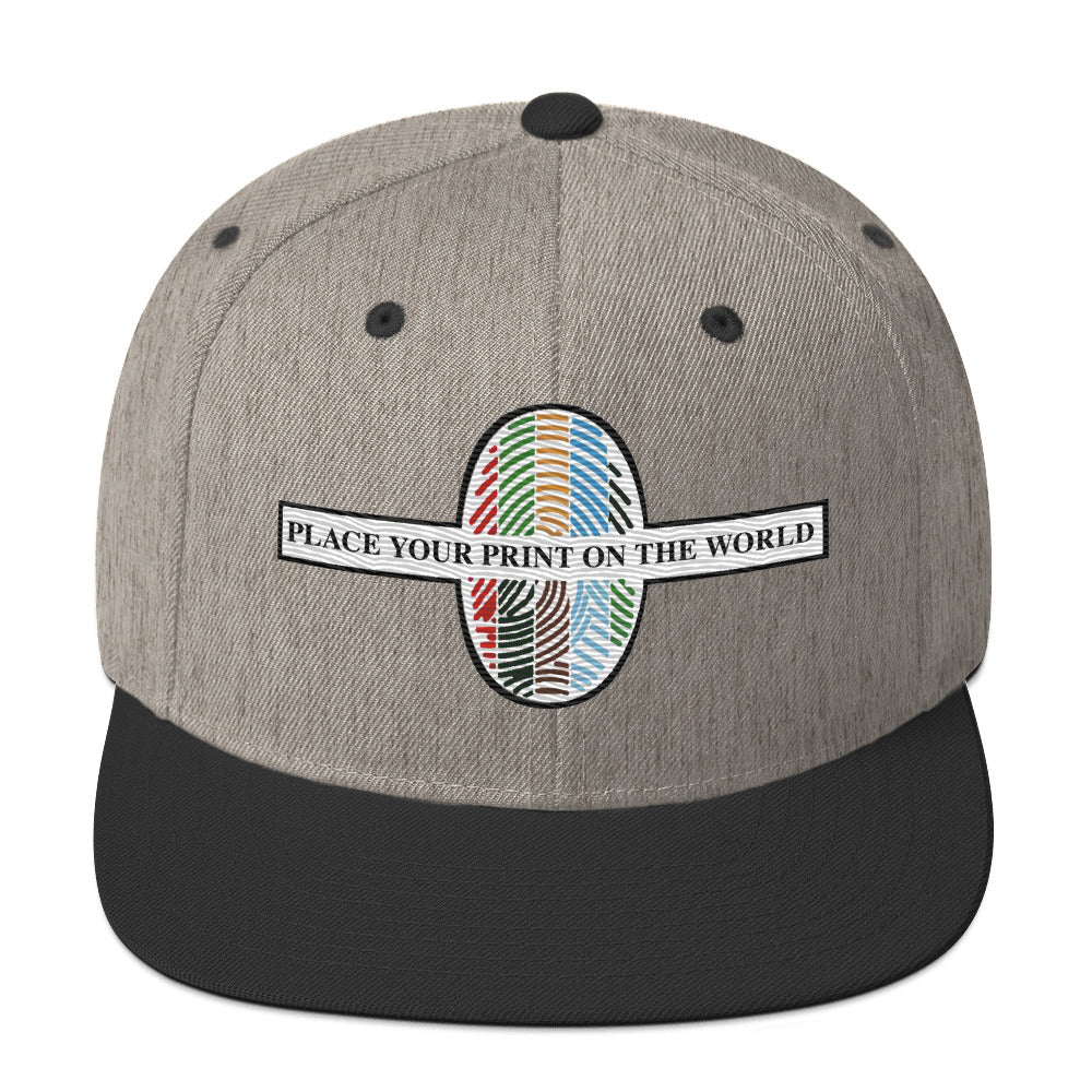 Place Your Print On The World Snapback Hat